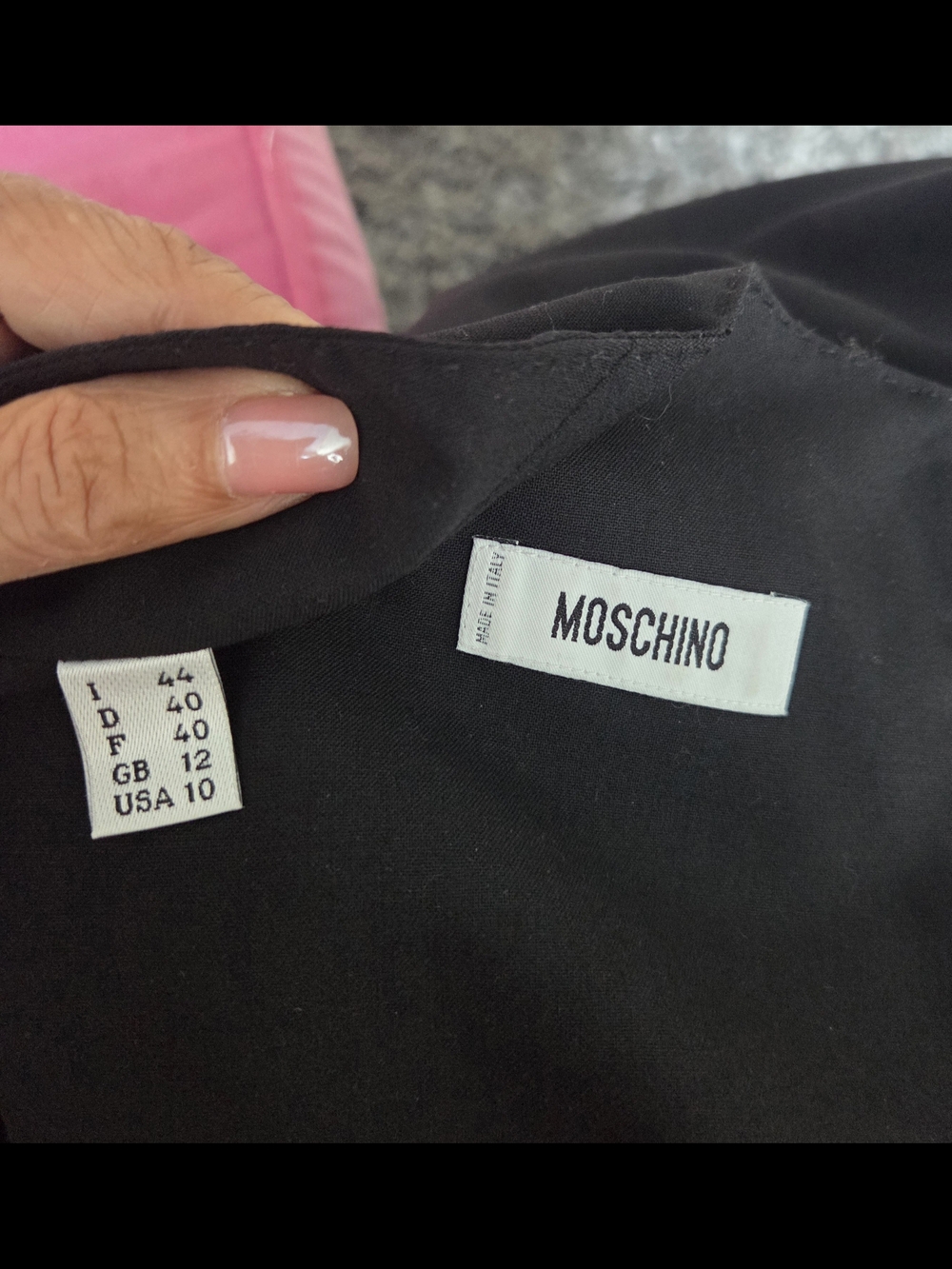 Vtg. Moschino Black Sweetheart Midi Dress 10 - Picture 6 of 6